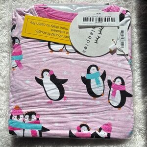 Little Sleepies Pink Penguin party 18-24 Pajama Set